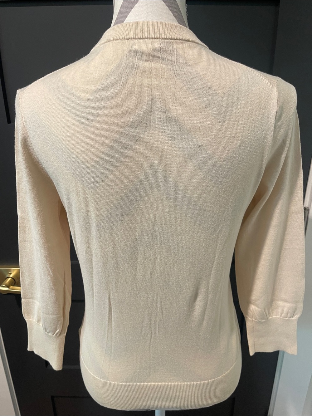 J.Crew Clare Cotton Cream Cardigan Size M - Picture 4 of 6